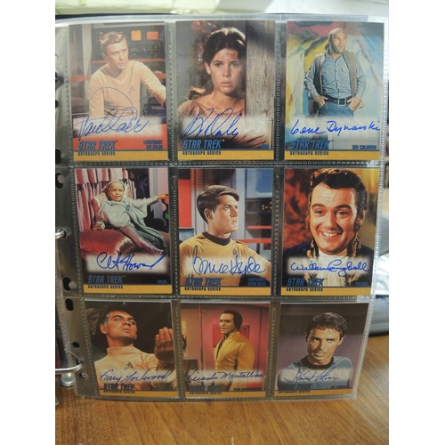 235 - Group of five albums containing Sky Box Star Trek trading cards including autograph series with Will... 