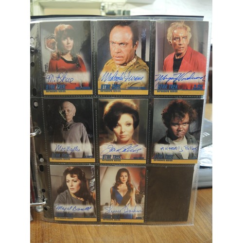 235 - Group of five albums containing Sky Box Star Trek trading cards including autograph series with Will... 