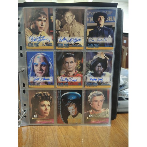 235 - Group of five albums containing Sky Box Star Trek trading cards including autograph series with Will... 