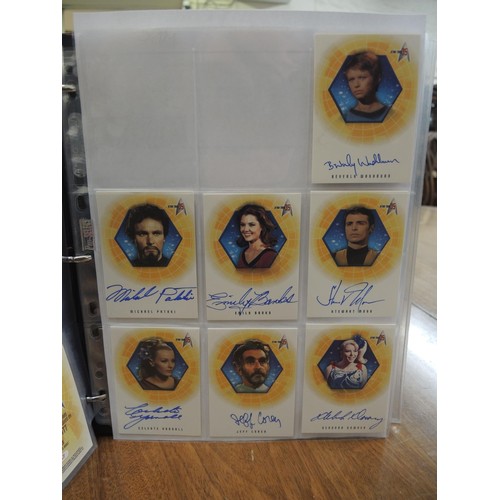 235 - Group of five albums containing Sky Box Star Trek trading cards including autograph series with Will... 