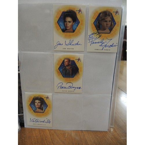 235 - Group of five albums containing Sky Box Star Trek trading cards including autograph series with Will... 