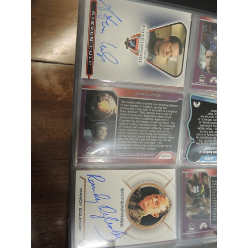 235 - Group of five albums containing Sky Box Star Trek trading cards including autograph series with Will... 