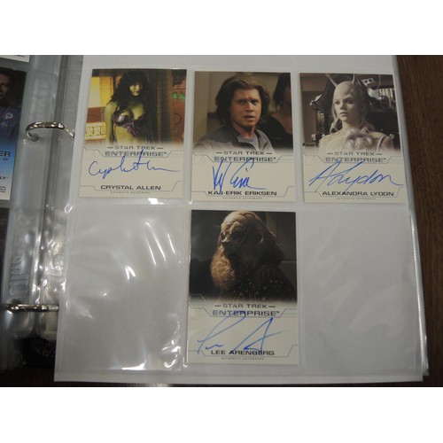 235 - Group of five albums containing Sky Box Star Trek trading cards including autograph series with Will... 