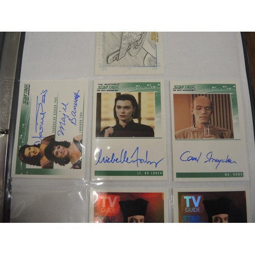 235 - Group of five albums containing Sky Box Star Trek trading cards including autograph series with Will... 