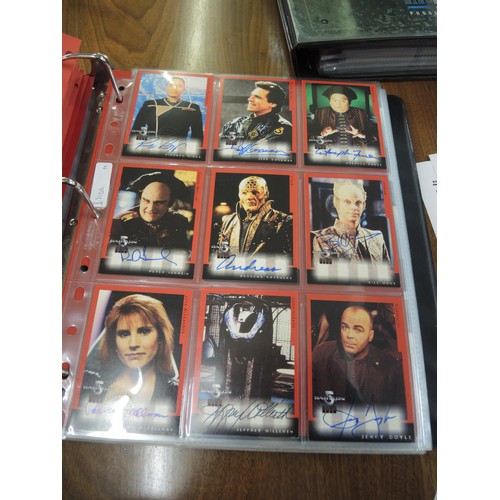 235 - Group of five albums containing Sky Box Star Trek trading cards including autograph series with Will... 