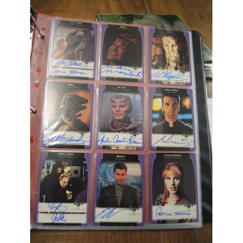 235 - Group of five albums containing Sky Box Star Trek trading cards including autograph series with Will... 