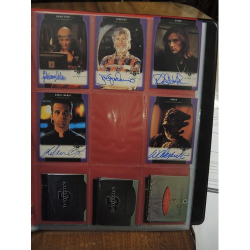 235 - Group of five albums containing Sky Box Star Trek trading cards including autograph series with Will... 