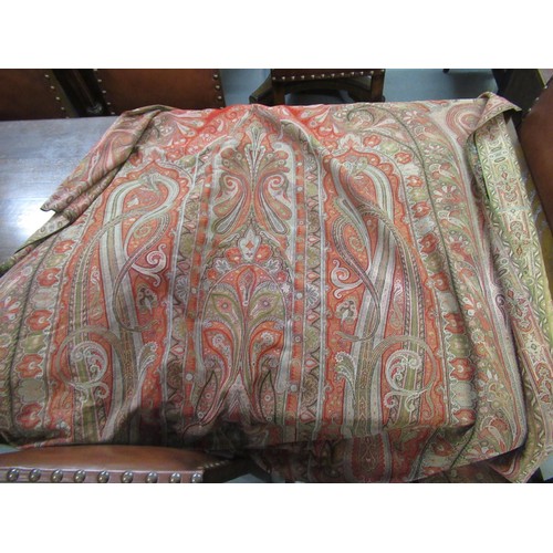 54 - Two Paisley style bed throws, 330 x 105cm approximately and 230 x 105cm approximately