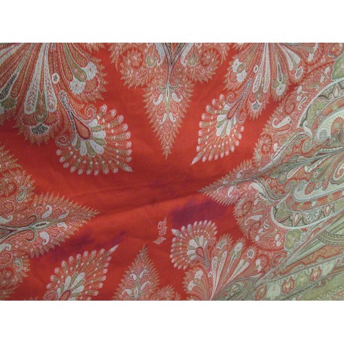 54 - Two Paisley style bed throws, 330 x 105cm approximately and 230 x 105cm approximately