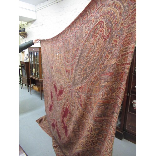 54 - Two Paisley style bed throws, 330 x 105cm approximately and 230 x 105cm approximately