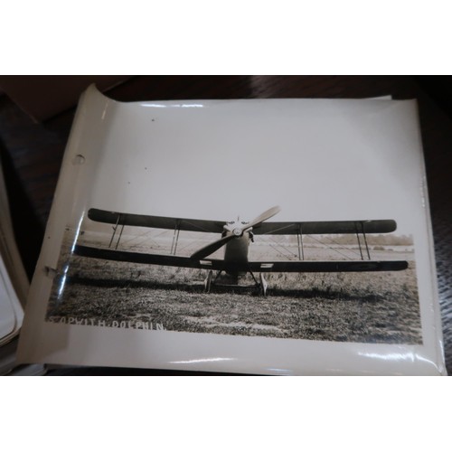 217 - Quantity of black and white photographs of World War I biplanes