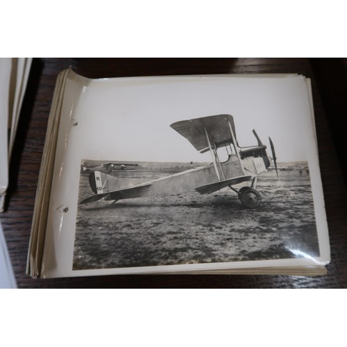 217 - Quantity of black and white photographs of World War I biplanes