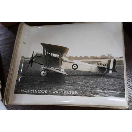 217 - Quantity of black and white photographs of World War I biplanes