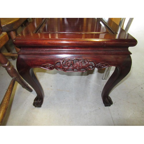 1518 - Pair of good quality Chinese carved hardwood  side chairs