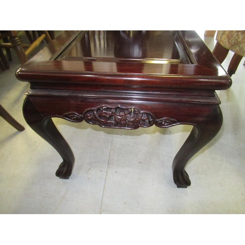 1518 - Pair of good quality Chinese carved hardwood  side chairs