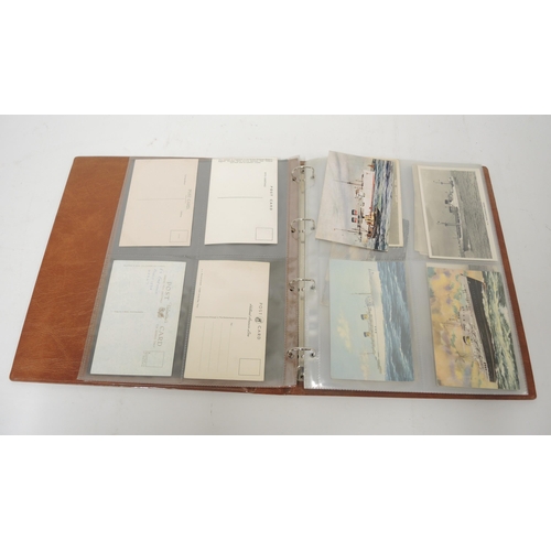 206 - Album containing a collection of shipping related postcards