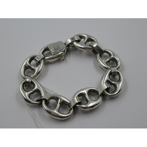 831 - Italian Peruzzi alternating chain link bracelet