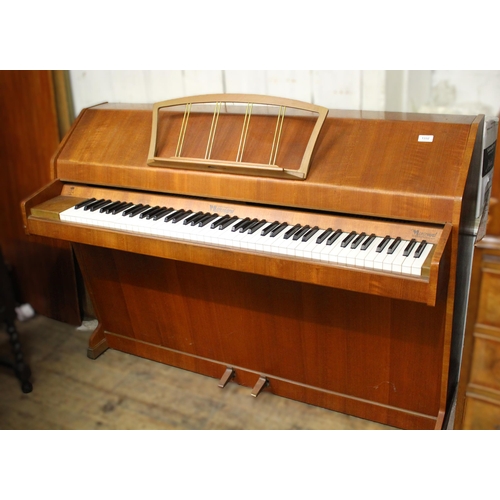 1332 - Eavestaff teak cased mini piano