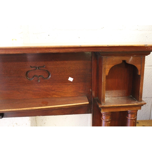 1406 - Art Nouveau mahogany fire surround