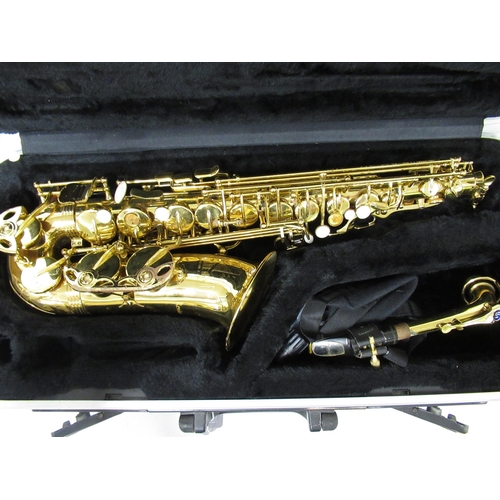 152 - Revolution II brass saxophone by Trevor J. James & Co, in original fitted travel case