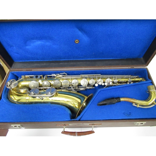 153 - Sonora brass saxophone in fitted case