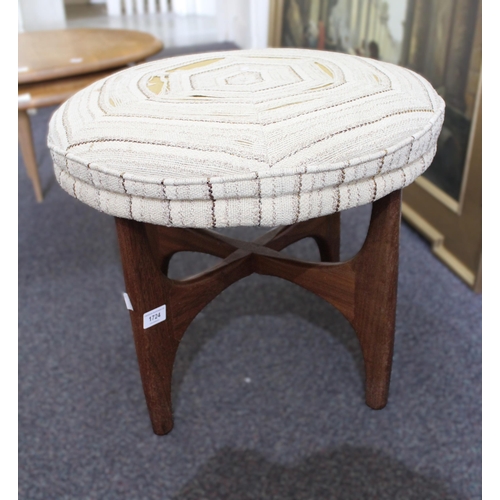 1724 - G Plan Astro Fresco dressing table stool by Victor Wilkins, circa 1960's, 52cm diameter x 42cm high