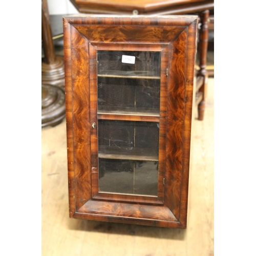 1782 - 19th Century rectangular mahogany clock case converted to a hanging display cabinet, 39 x 15 x 66cm ... 