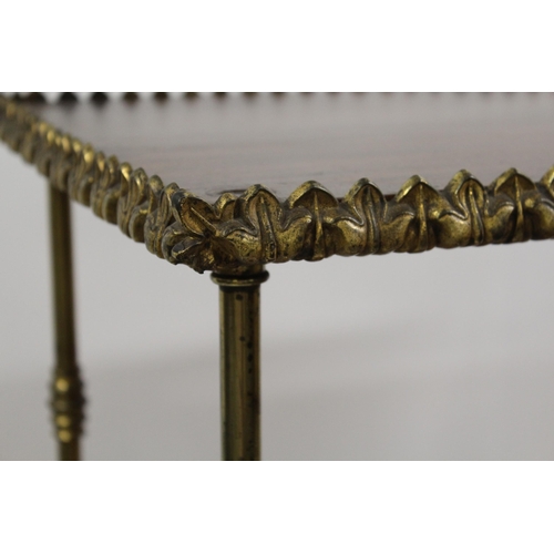 1796 - 19th Century rosewood and gilt brass mounted four tier what not, the acanthus galleried top above gi... 