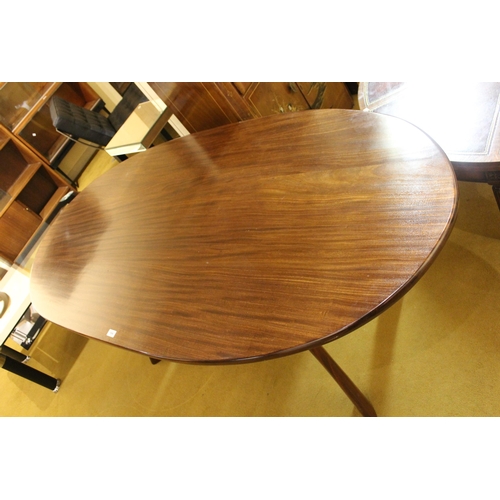 1894 - 20th Century mahogany oval dining table on outswept supports