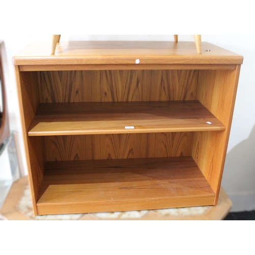 1895 - Modern teak two tier open bookcase