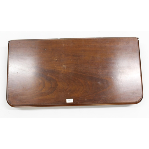 1901 - Late 19th / early 20th Century mahogany wall mounting folding ship's table, 85cm wide x 51cm deep