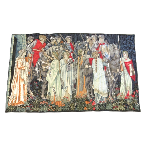 42 - Modern machine woven tapestry panel after Edward Burne-Jones, 78 x 150cm, together with another simi... 