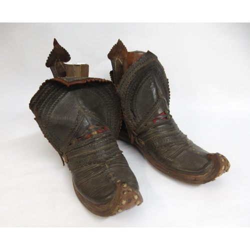 52 - Pair of 19th Century Turkish leather shoes