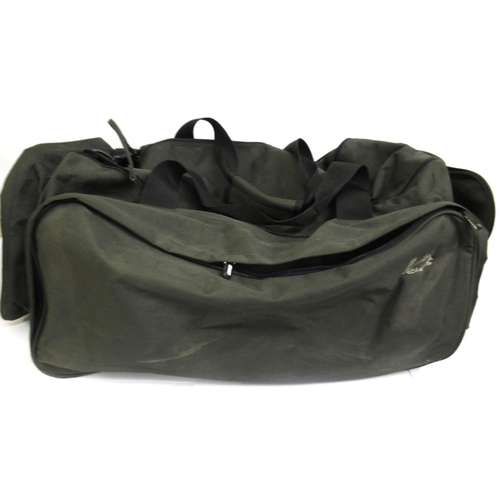 55 - Chub holdall containing various items of gentleman's hunting wear to include:  a Barbour quilted zip... 