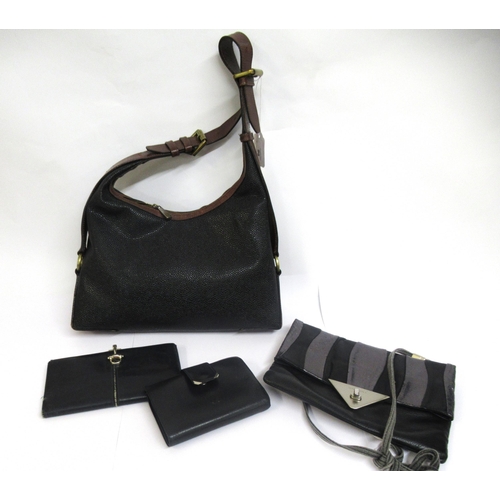 66 - Mulberry leather handbag, together with a Renato Angi leather handbag and two leather purses