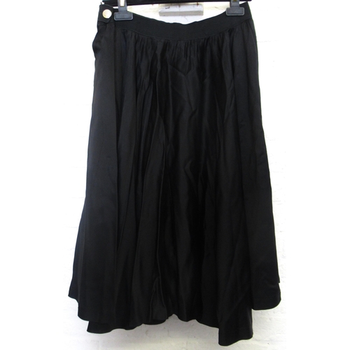 73 - Vivienne Westwood, black satin and lined circle skirt (no size label)