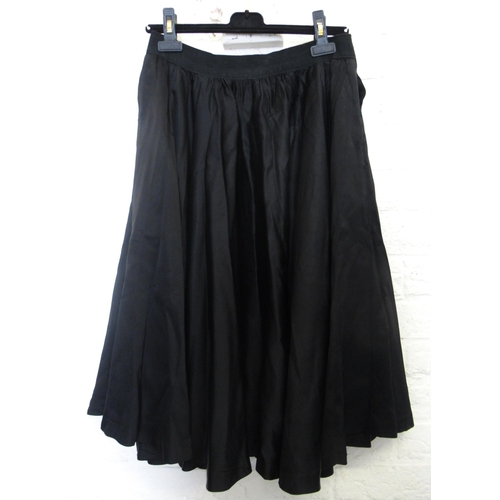 73 - Vivienne Westwood, black satin and lined circle skirt (no size label)