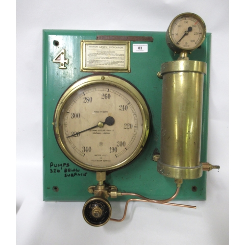 83 - Le Grand Sutcliff & Gell Limited large brass water level indicator