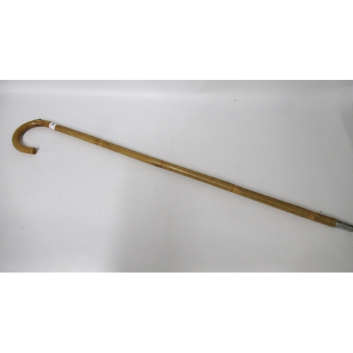 88 - Late 20th Century bamboo equestrian measuring walking stick