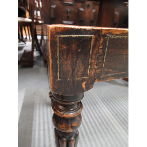 1891 - Pair of Regency simulated rosewood stools, the shaped canework tops above inverted bowl front frieze... 