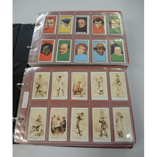 76 - Five albums of reprint trading cards including Lambert & Butler, A. Boguslasky etc.