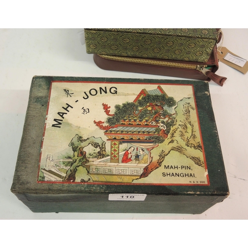 110 - Three various mid 20th Century mahjong sets