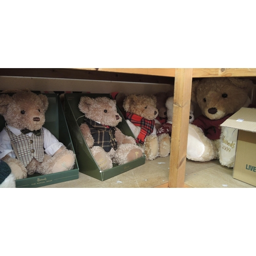 275 - Large collection of Harrods Christmas and annual teddy bears