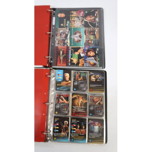 285 - Five albums containing various Star Trek trading card sets by Skybox, including some autograph cards