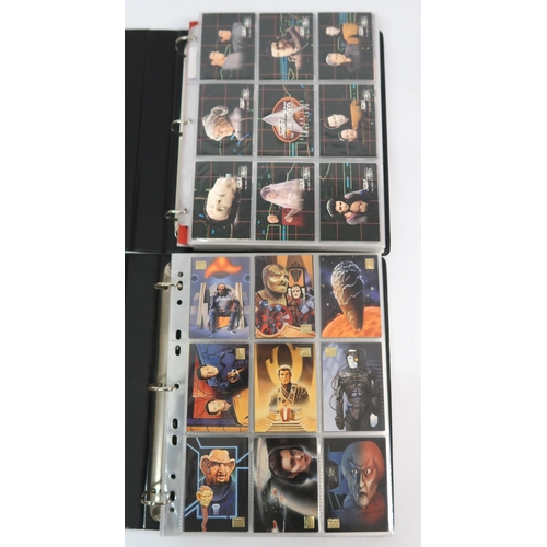 285 - Five albums containing various Star Trek trading card sets by Skybox, including some autograph cards