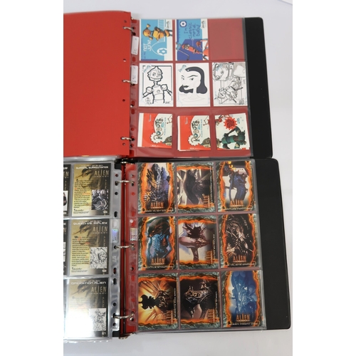 292 - Five albums containing Comic Image trading cards, including Civil War Art, Bone, Firefly, etc.