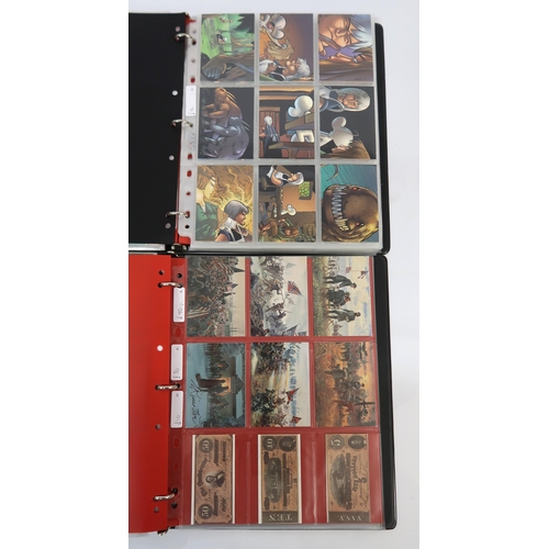 292 - Five albums containing Comic Image trading cards, including Civil War Art, Bone, Firefly, etc.