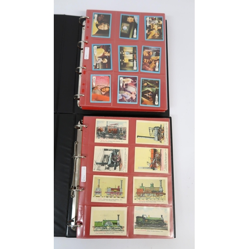 294 - Four albums containing A & BC cards, including In Space, Kung Fu, Man from Uncle, military emblems, ... 