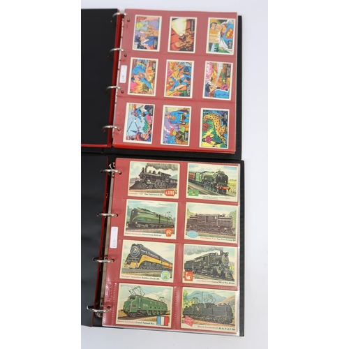 294 - Four albums containing A & BC cards, including In Space, Kung Fu, Man from Uncle, military emblems, ... 