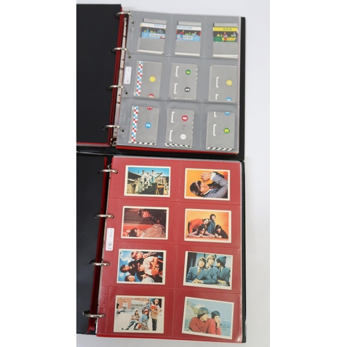 295 - Four albums containing A & BC cards, including Planet of the Apes, Partridge Family, Golden Boys, Wa... 